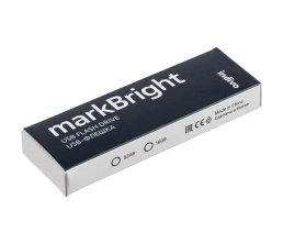 Флешка markBright с зеленой подсветкой, 16 Гб