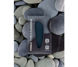 Флешка Pebble Type-C, USB 3.0, серо-синяя, 32 Гб