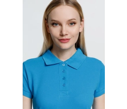 Рубашка поло женская Virma Premium Lady, бирюзовая, размер XL