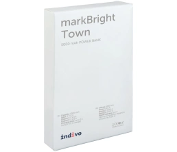 Аккумулятор с подсветкой markBright Town, 5000 мАч, черный