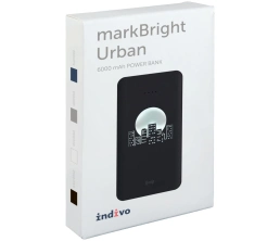 Аккумулятор с беспроводной зарядкой markBright Urban, 6000 мАч, черный