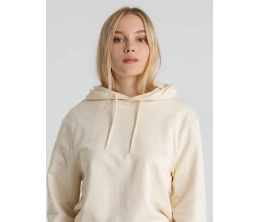 Толстовка с капюшоном унисекс Hoodie, светло-желтая, размер XS