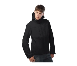 Куртка мужская Hooded Softshell темно-синяя, размер M