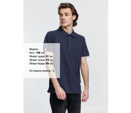 Рубашка поло мужская Virma Premium, темно-синяя, размер XL