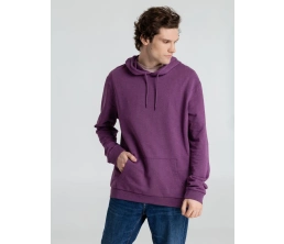 Толстовка с капюшоном унисекс Hoodie, фиолетовый меланж, размер S