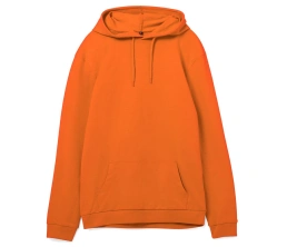 Толстовка с капюшоном унисекс Hoodie, оранжевая, размер L