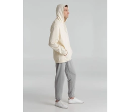 Толстовка с капюшоном унисекс Hoodie, светло-желтая, размер XXL