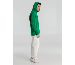 Толстовка с капюшоном унисекс Hoodie, зеленая, размер XXL