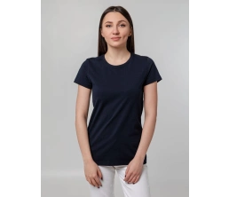 Футболка женская T-bolka Stretch Lady, темно-синяя (navy), размер M