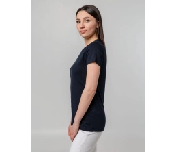 Футболка женская T-bolka Stretch Lady, темно-синяя (navy), размер M