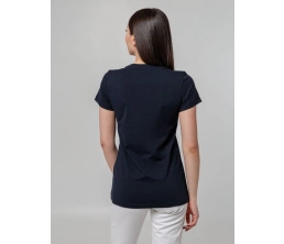 Футболка женская T-bolka Stretch Lady, темно-синяя (navy), размер XL