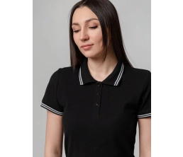 Рубашка поло женская Virma Stripes Lady, черная, размер XXL