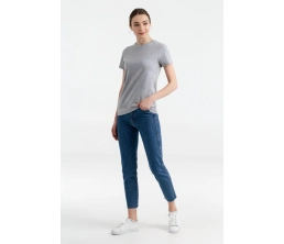 Футболка женская T-bolka Stretch Light Lady, серый меланж, размер XXL