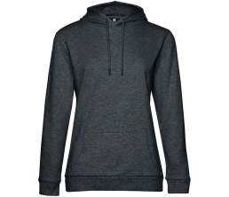 Толстовка с капюшоном женская Hoodie, серый меланж (антрацит), размер S