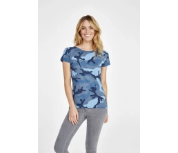 Футболка женская Camo Women 150 камуфляж, размер XL