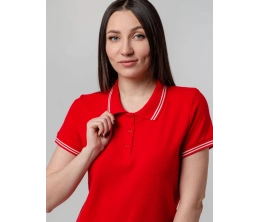 Рубашка поло женская Virma Stripes Lady, красная, размер L