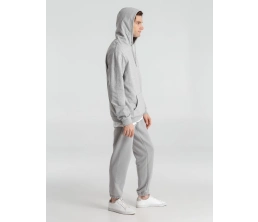 Толстовка с капюшоном унисекс Hoodie, серый меланж, размер S