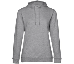 Толстовка с капюшоном женская Hoodie, серый меланж, размер L