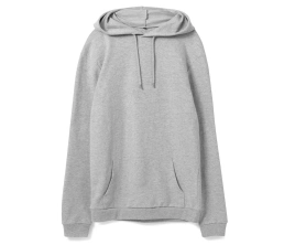 Толстовка с капюшоном унисекс Hoodie, серый меланж, размер 3XL