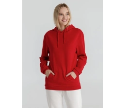 Толстовка с капюшоном унисекс Hoodie, красная, размер L