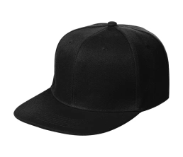 Бейсболка Snapback с прямым козырьком, черная