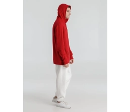 Толстовка с капюшоном унисекс Hoodie, красная, размер L