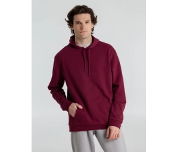 Толстовка с капюшоном унисекс Hoodie, бордовая, размер XXL