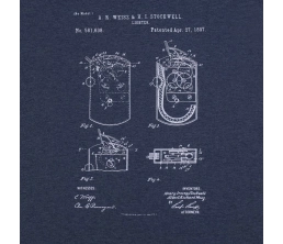 Футболка приталенная Old Patents. Lighter, синий меланж, размер S