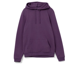 Толстовка с капюшоном унисекс Hoodie, фиолетовый меланж, размер XS