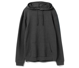 Толстовка с капюшоном унисекс Hoodie, серый меланж (антрацит), размер XS