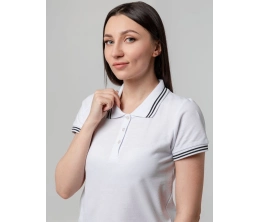 Рубашка поло женская Virma Stripes Lady, белая, размер L