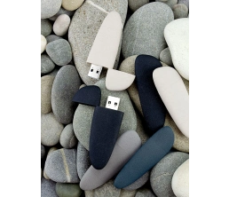 Флешка Pebble Type-C, USB 3.0, серо-синяя, 32 Гб