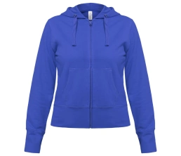 Толстовка женская Hooded Full Zip ярко-синяя, размер M