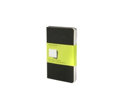 Записная книжка Moleskine Cahier (нелинованный, 3 шт.), Pocket (9х14см), черный, A6