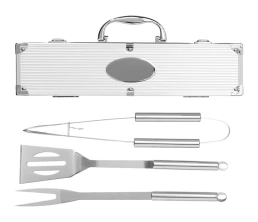 Набор для барбекю в кейсе: лопатка, щипцы, вилка