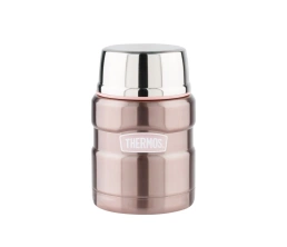 Термос из нерж. стали с ложкой тм THERMOS SK3000 Pink 0,47L, розовый