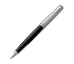 Перьевая ручка Parker Jotter Black CT, перо:F, цвет чернил: blue, в подарочной упаковке.