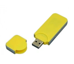 USB-флешка на 16 Гб в стиле I-phone, прямоугольнй формы, желтый, 16Gb