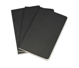 Записная книжка Moleskine Cahier (нелинованный, 3 шт.), Large (13х21см), черный, A5