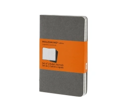 Записная книжка Moleskine Cahier (в линейку, 3 шт.), Pocket (9х14см), серый, A6