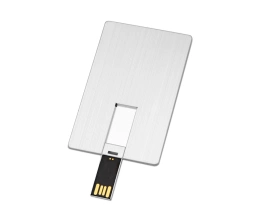 Флеш-карта USB 2.0 64 Gb в виде металлической карты 