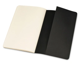 Записная книжка Moleskine Cahier (нелинованный, 3 шт.), Large (13х21см), черный, A5