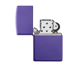 Зажигалка ZIPPO Classic с покрытием Purple Matte, латунь/сталь, фиолетовая, матовая, 38x13x57 мм