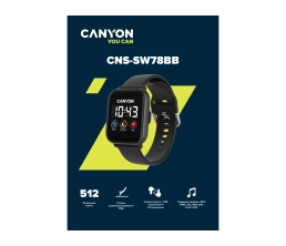 Смарт-часы со встроенным плеером Canyon SaltSW-78, черный