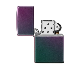 Зажигалка ZIPPO Classic с покрытием Iridescent, латунь/сталь, фиолетовая, матовая, 38x13x57 мм