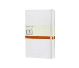 Записная книжка Moleskine Classic (в линейку) в твердой обложке, Large (13х21см), белый, A5