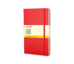 Записная книжка Moleskine Classic (в клетку) в твердой обложке, Large (13х21см), красный, A5