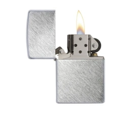 Зажигалка ZIPPO с покрытием Herringbone Sweep, латунь/сталь, серебристая, матовая, 38x13x57 мм