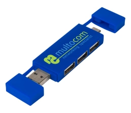 Mulan Двойной USB 2.0-хаб, синий