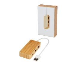 USB-концентратор Tapas из бамбука, натуральный